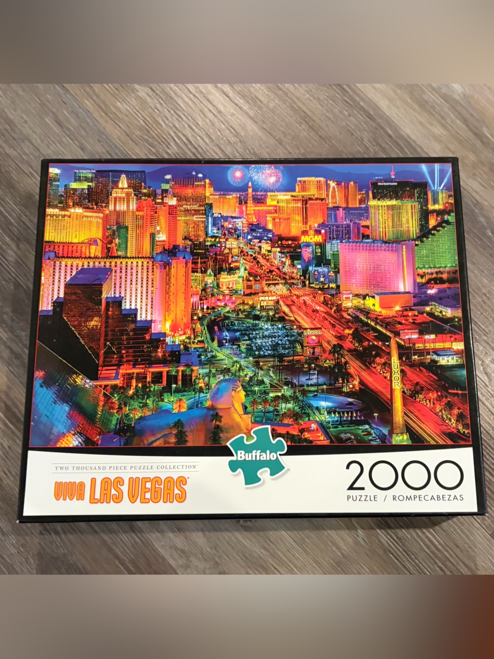 Buffalo David Bitton Neon Las Vegas Cityscape Puzzle - Multicolor